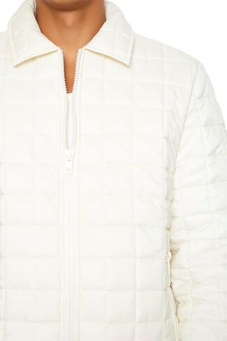 Forever 21 Men's Quilted Zip-up Bomber Jacket in Saudi Arabia