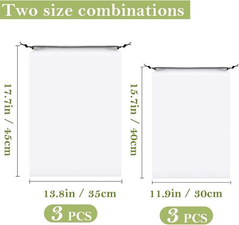 6 PCS Extra Larg Clear Shoe Bags for Travel, 3 Pcs 13.8" x 17.7" & 3 Pcs 11.8" x 15.7" Drawstring Travel Shoe Bags for Compression Packing, Road Trip Cruise Travel Essentials Shoe Storage Bag in Saudi Arabia