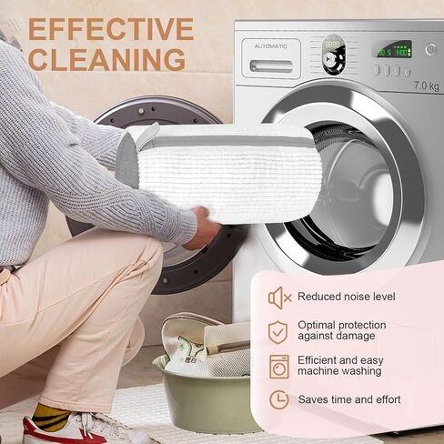 حقيبة غسالة للأحذية ، حقيبة غسيل للأحذية لغسالة ومجفف ، أكياس أحذية تنظيف قابلة لإعادة الاستخدام لأحذية التنس الأحذية. in Kuwait