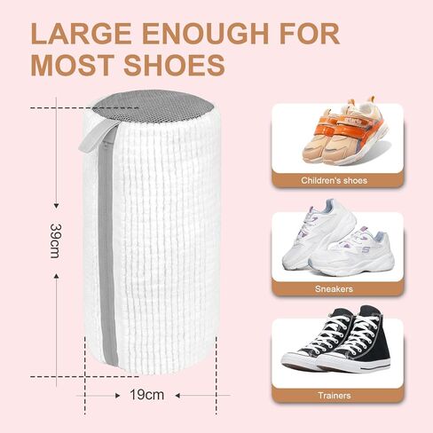 حقيبة غسالة للأحذية ، حقيبة غسيل للأحذية لغسالة ومجفف ، أكياس أحذية تنظيف قابلة لإعادة الاستخدام لأحذية التنس الأحذية. in Kuwait