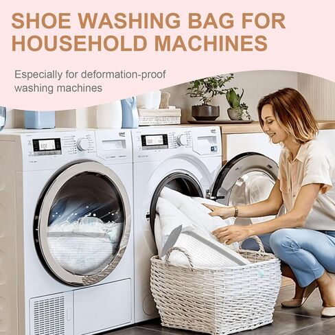 حقيبة غسالة للأحذية ، حقيبة غسيل للأحذية لغسالة ومجفف ، أكياس أحذية تنظيف قابلة لإعادة الاستخدام لأحذية التنس الأحذية. in Kuwait