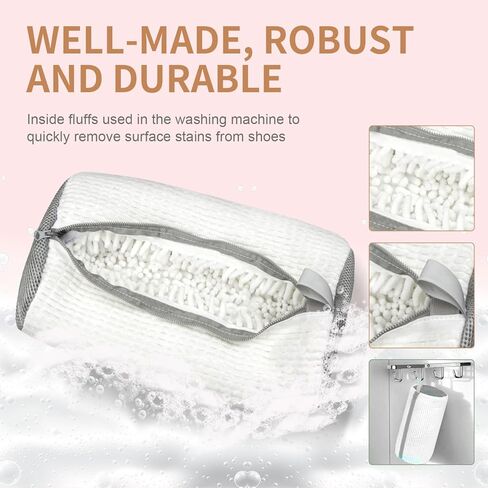 حقيبة غسالة للأحذية ، حقيبة غسيل للأحذية لغسالة ومجفف ، أكياس أحذية تنظيف قابلة لإعادة الاستخدام لأحذية التنس الأحذية. in Kuwait