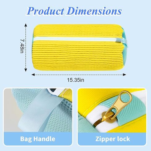 Shoe Washing Machine Bag – XXL - 2PCS Reusable Laundry Shoe Bag for Washer & Dryer – Zipper Plush Sneaker Cleaning Bag for Shoes, Gym, Tennis, Boots & Delicate Footwear in Saudi Arabia