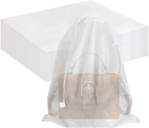 أكياس غبار تخزين المحفظة لحقائب اليد غير المنسوجة أكياس الأحذية لمنظم أحذية السفر لخزانة 50 قطعة (15.7 INX19.7 بوصة) in Kuwait