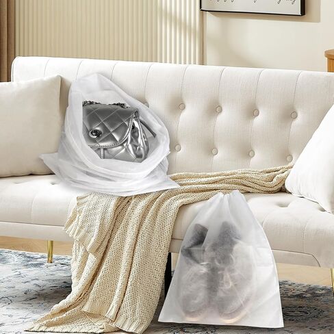 أكياس غبار تخزين المحفظة لحقائب اليد غير المنسوجة أكياس الأحذية لمنظم أحذية السفر لخزانة 50 قطعة (15.7 INX19.7 بوصة) in Kuwait