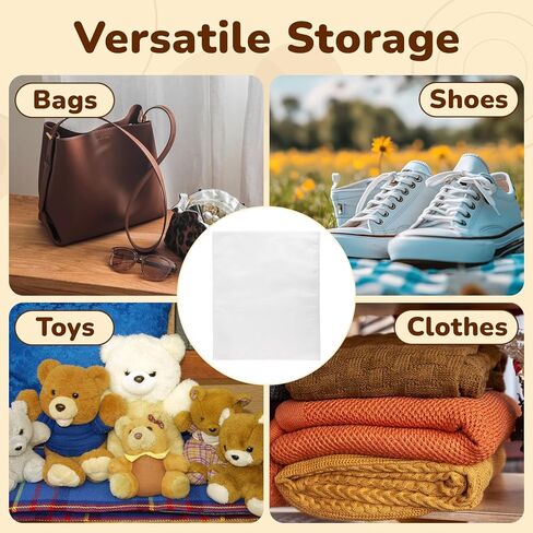 أكياس غبار تخزين المحفظة لحقائب اليد غير المنسوجة أكياس الأحذية لمنظم أحذية السفر لخزانة 50 قطعة (15.7 INX19.7 بوصة) in Kuwait