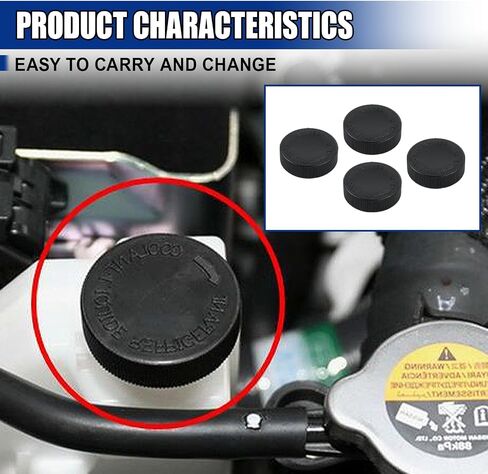 21712-79900 Car Engine Radiator Coolant Water Tank Reservoir Cap, Engine Cooling System Overflow Expansion Bottle Cap, Car Radiator Cover Replacement Compatible with Most Models (2PCS) in Saudi Arabia