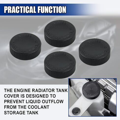 21712-79900 Car Engine Radiator Coolant Water Tank Reservoir Cap, Engine Cooling System Overflow Expansion Bottle Cap, Car Radiator Cover Replacement Compatible with Most Models (2PCS) in Saudi Arabia