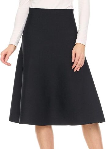 Women's High Waisted 25/27 Inches Midi Knit Skirt in Saudi Arabia