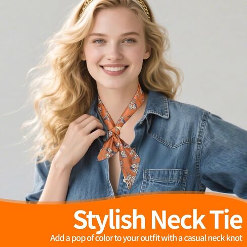 24PCS Fashion Scarves for Women Multifunctional Neck Scarves Purse Scarf Headbands for Bags Hair Accessories in Saudi Arabia