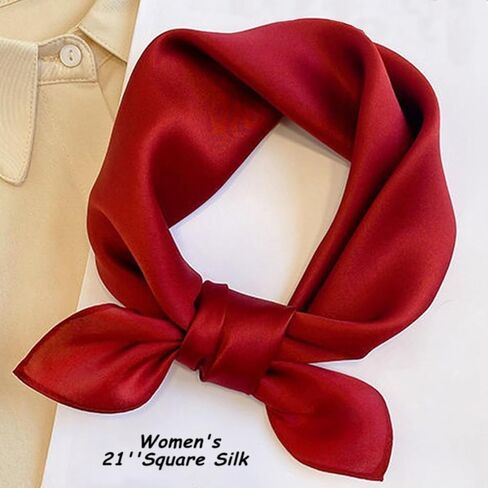 Ciormis 100 ٪ Mulberry Silk Scarf-Women's 21 ''/27''Square حرير الشعر وشاح in Kuwait