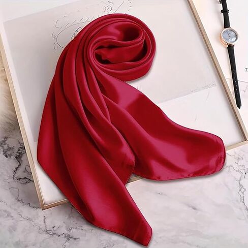 Ciormis 100 ٪ Mulberry Silk Scarf-Women's 21 ''/27''Square حرير الشعر وشاح in Kuwait