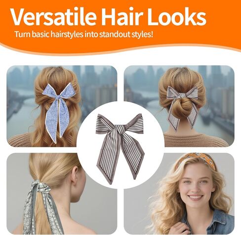 24PCS Fashion Scarves for Women Multifunctional Neck Scarves Purse Scarf Headbands for Bags Hair Accessories in Saudi Arabia
