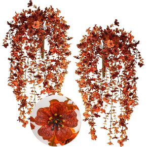 نباتات صناعية معلقة من SzJias، نباتات صناعية وهمية لديكور الفناء والشرفة الخارجية (قطعتان) in Kuwait