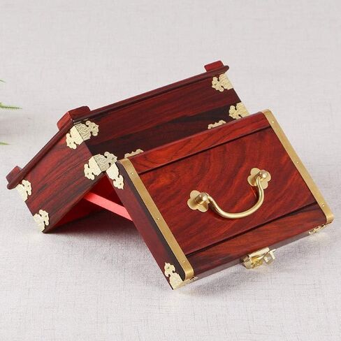 Portable Antique Versatile Showcase, Real Wood/Wooden Jewelry Box, Password Lock Storage Box, Money Bank, Chest Design for Coin Storage and Collectibles in Saudi Arabia