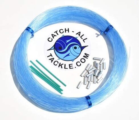 Monofilament Fishing Leader Kit 100yds Light Blue-Loop Protectors crimps in Saudi Arabia