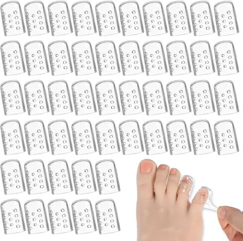 50 PCS السيليكون المضاد للاحتكاك حامي ناعم واضحة ليتل جل حراس أخمص القدم in Kuwait