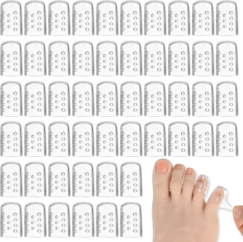50 PCS السيليكون المضاد للاحتكاك حامي ناعم واضحة ليتل جل حراس أخمص القدم in Kuwait