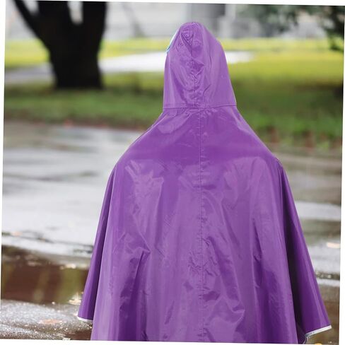Popetpop للرجال المغطى بالركوب على رأس الدراجات الرخوة Cape Cape Rofroof Cover Cover خفيفة الوزن مقاوم للدموع Poncho لركوب الدراجة التخييم في الهواء الطلق الاستخدام الأرجواني in Saudi Arabia