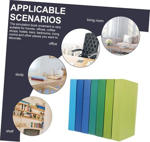 Cabilock 7pcs Gradient Faux Book Modern Decorative Book Models for Home and Office Shelf Decor Chic Tabletop Crafts for Bookshelf and Desk Display in Saudi Arabia
