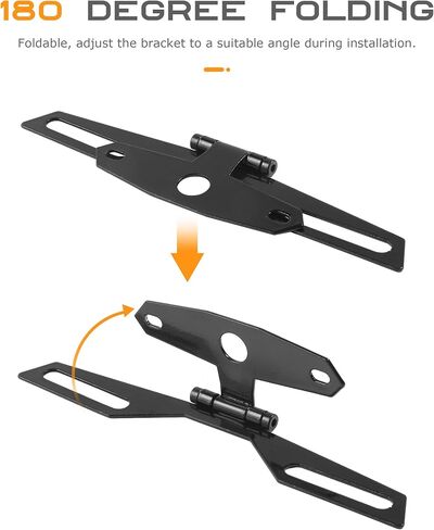 Motorcycle License Plate Bracket,Car Accessories Adjustable Motorcycle License Plate Holder,Universal Fold License Plate Tail Light Mount Holder,Suitable for Most Scooter ATV Dirt Bike in Saudi Arabia