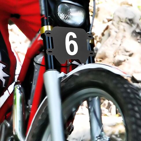 لوحة الرقم الأمامي للدراجة النارية ، لوحة ABS Ebike E Bike الأمامية متوافقة مع Sur-Ron Light Bee X الكهربائية الدراجة الأوساخ على الطرق الوعرة إكسسوارات أجزاء (رقم أبيض) in Kuwait