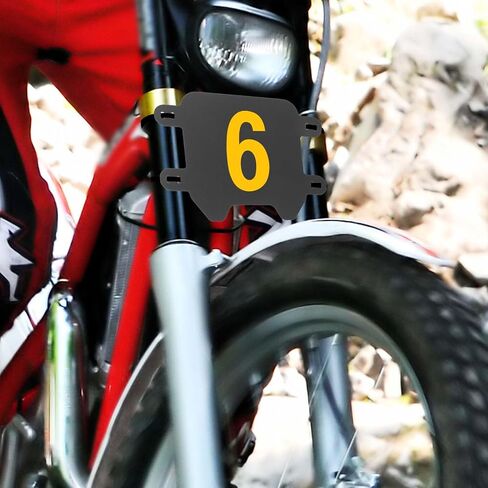 لوحة الرقم الأمامي للدراجة النارية ، لوحة ABS Ebike E Bike الأمامية متوافقة مع Sur-Ron Light Bee X الكهربائية الدراجة الأوساخ على الطرق الوعرة إكسسوارات أجزاء (رقم أبيض) in Kuwait