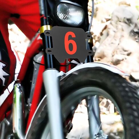 لوحة الرقم الأمامي للدراجة النارية ، لوحة ABS Ebike E Bike الأمامية متوافقة مع Sur-Ron Light Bee X الكهربائية الدراجة الأوساخ على الطرق الوعرة إكسسوارات أجزاء (رقم أبيض) in Kuwait