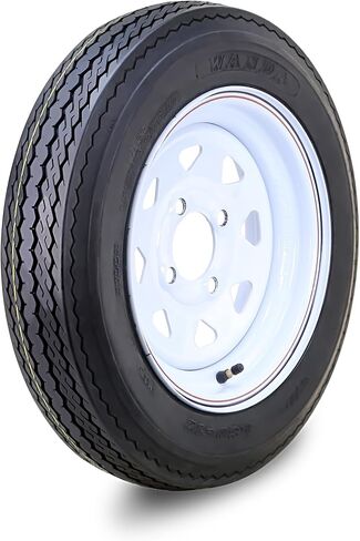 WANDA 4.80-12 4.80x12 Trailer Tire Wheel Assembly 6-Ply C 79M 4 Lug on 4" PCD White Spoke Rim in Saudi Arabia