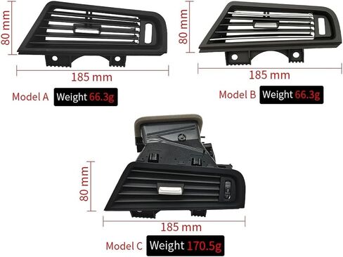 LHD Right Side Air Conditioning Grille AC Vent Outlet Panel Assembly Compatible for BMW 5 Series F10 F11 520 523 525 530 535 64229166884(Style A) in Saudi Arabia