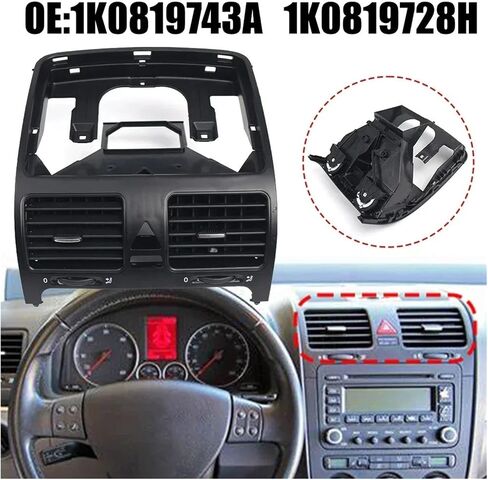 Front Center A/C Air Vent Outlet Compatible for Golf MK5 2004-2009 K0819743A Car Dashboard Air Conditioning Outlet in Saudi Arabia