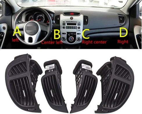 Car LHD Front Dash Board Outlet A/C Air Vents متوافق مع Kia Forte Cerato Koup 2008 2009 2010 2011 2013 (المركز الأيمن) in Saudi Arabia