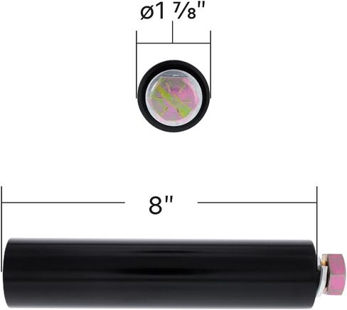 United Pacific 10848 8 "Quarter Fender Post Post ، تناسب أكثر أنابيب تثبيت قطرها 2" ، 1-7/8 "قطر 1/8" - أسود - زوج واحد in Saudi Arabia