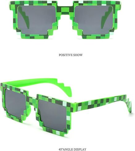 ALVOGIMOR 3 Pack Thug Life Sunglasses,Men Women Kids Pixel Mosaic Glasses, MLG Shades for Photo Props or Halloween Party in Kuwait