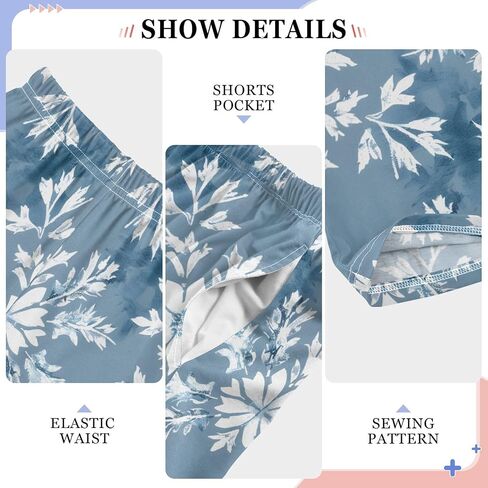 Blue Snowflake Holiday Prints Cute Pajama Pants, Soft Sleepwear Lounge Pants Pajama Pj Bottoms for 6-14 Years in Saudi Arabia