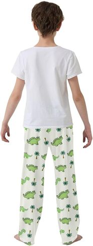 Cute Dinosaur Pattern Cute Pajama Pants, Soft Sleepwear Lounge Pants Pajama Pj Bottoms for 6-14 Years in Saudi Arabia