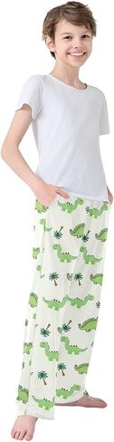 Cute Dinosaur Pattern Cute Pajama Pants, Soft Sleepwear Lounge Pants Pajama Pj Bottoms for 6-14 Years in Saudi Arabia