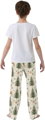 العطلات عيد الميلاد شجرة الغزلان لطيف السراويل بيجاما ، ناعمة سروال سروال سراويل Pajama PJ لمدة 6-14 سنة in Saudi Arabia
