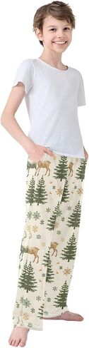 العطلات عيد الميلاد شجرة الغزلان لطيف السراويل بيجاما ، ناعمة سروال سروال سراويل Pajama PJ لمدة 6-14 سنة in Saudi Arabia