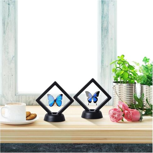 10PCS Coin Display Cases 3D Floating Thin Film Jewelry Storage Boxes For Ring Necklace Bracelet Earring in Saudi Arabia
