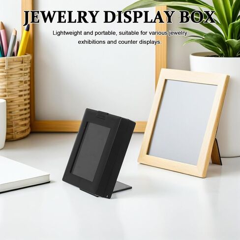 Alipis Gems Display Case: Small Storage Box With Window Clear Plastic Container Jewelry Organizer Square Individual Bare Stone Jars Showcase For Necklace Accessories in Saudi Arabia