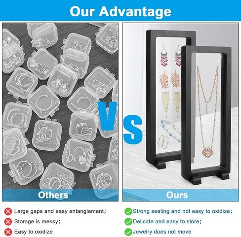 2PCS 3D Effect Display عائم Coin Display Frame Box Case مع مربع عرض فيلم PE الأسود PE in Saudi Arabia