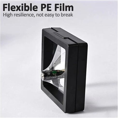20 PCS 3D Floating Display Case ، 7 × 7 سم عائم الحامل حامل ، صندوق تخزين مجوهرات PE شفاف in Saudi Arabia