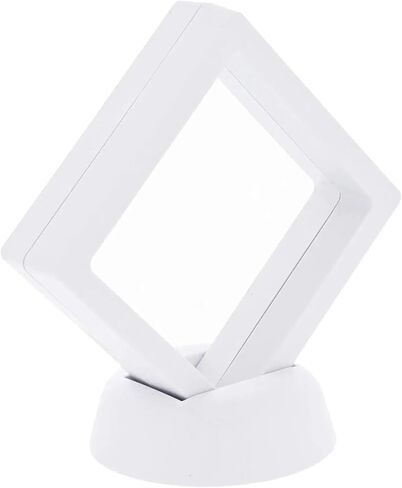 10pcs 3d 3d عائم العائمة علبة تخزين المجوهرات مربع مخزنة الحافظة موقف لحامل إطار عرض القلادة (11x11x2cm (أبيض)) in Saudi Arabia