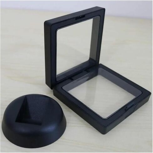 10pcs 3d 3d عائم العائمة علبة تخزين المجوهرات مربع مخزنة الحافظة موقف لحامل إطار عرض القلادة (11x11x2cm (أبيض)) in Saudi Arabia