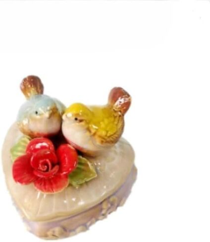 4.33 * 4.13inch Home Decor Ceramic Decorative Items, Royal Princess Jewelry Box, Ring Tray, Watch Storage Box (S049 Round) in Saudi Arabia