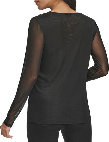 Calvin Klein Womens with Shoulder Detail Knit Longlseeve Blouse in Saudi Arabia