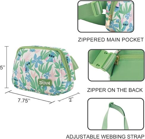Super Mario Bros Princess Peach 7.5" Pink & White Checkered Quilted Fanny Pack in Saudi Arabia