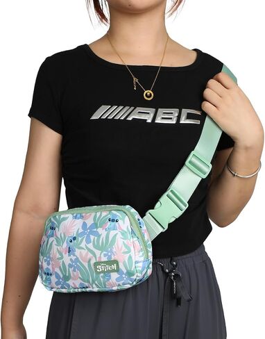 Super Mario Bros Princess Peach 7.5" Pink & White Checkered Quilted Fanny Pack in Saudi Arabia