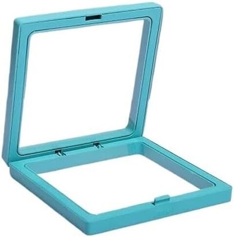 3D Floating Display Case Transparent PE Film Jewelry Storage Box Color Exhibition Ring Earrings Organizer Case(Orange,9cm) in Saudi Arabia
